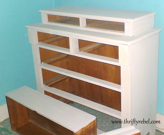 White Chalk Paint Dresser Makeover