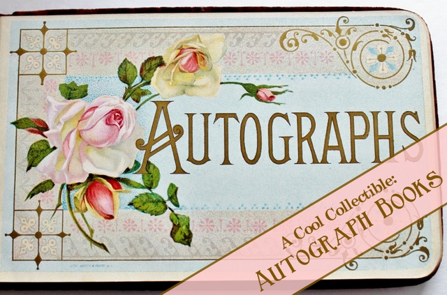 Antique Autograph cover page with graphic