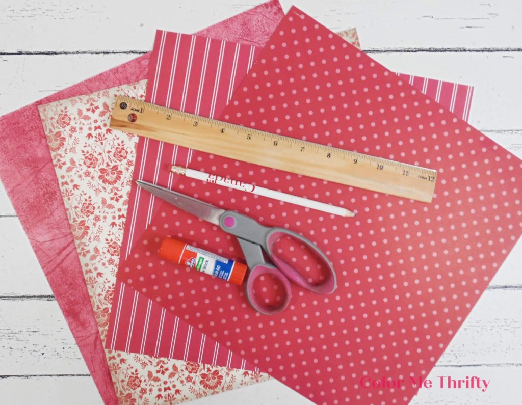 scrapbook papers and other supplies